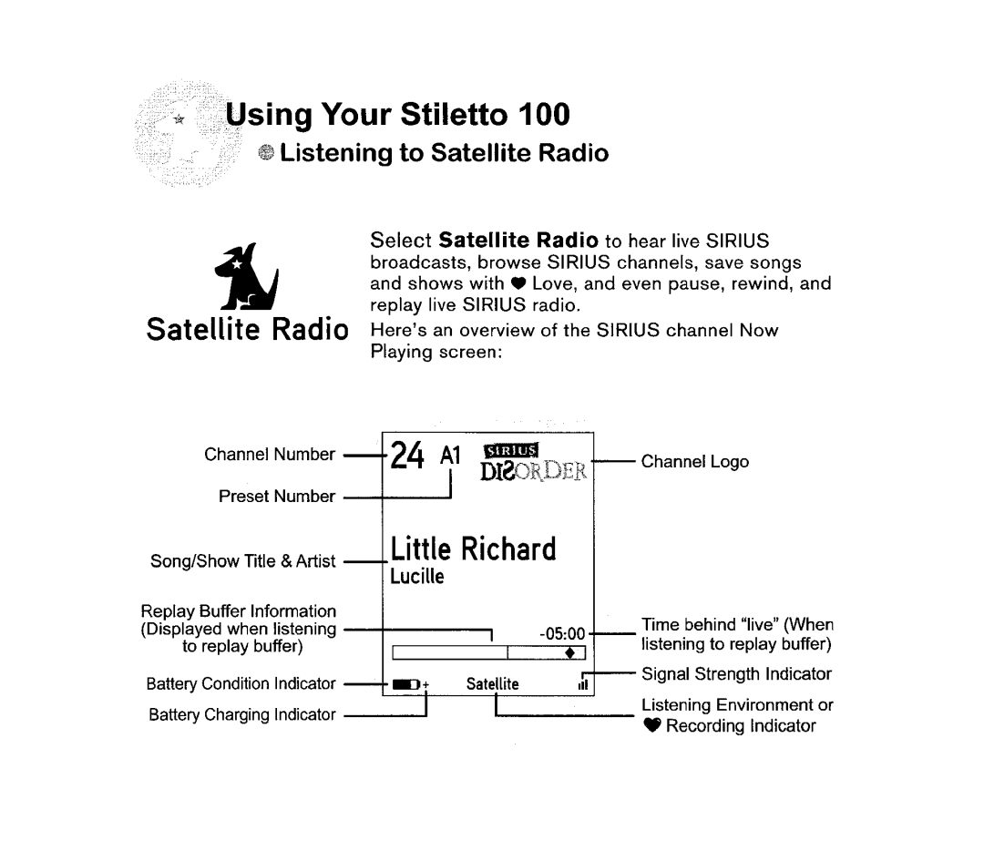 Sirius Satellite Radio 100 manual 