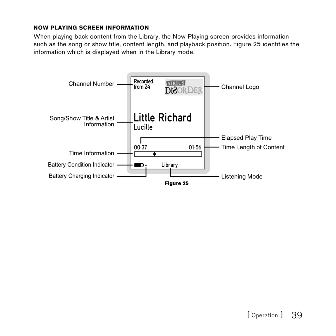 Sirius Satellite Radio 100306B manual From, 0156, Recorded, 0037 