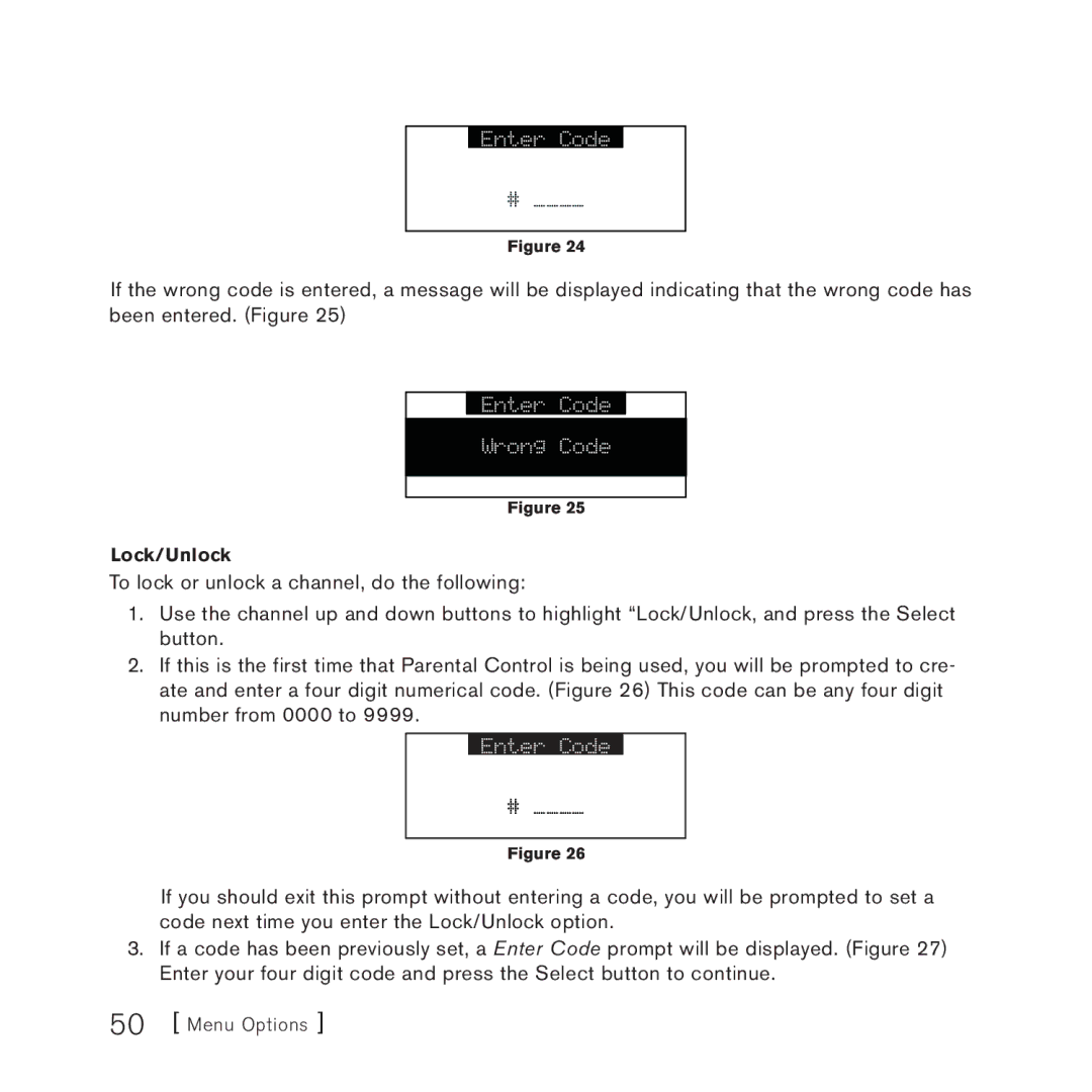 Sirius Satellite Radio 3 manual Lock/Unlock 