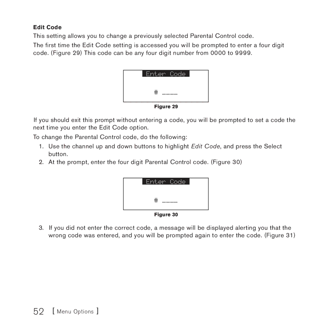 Sirius Satellite Radio 3 manual Edit Code 