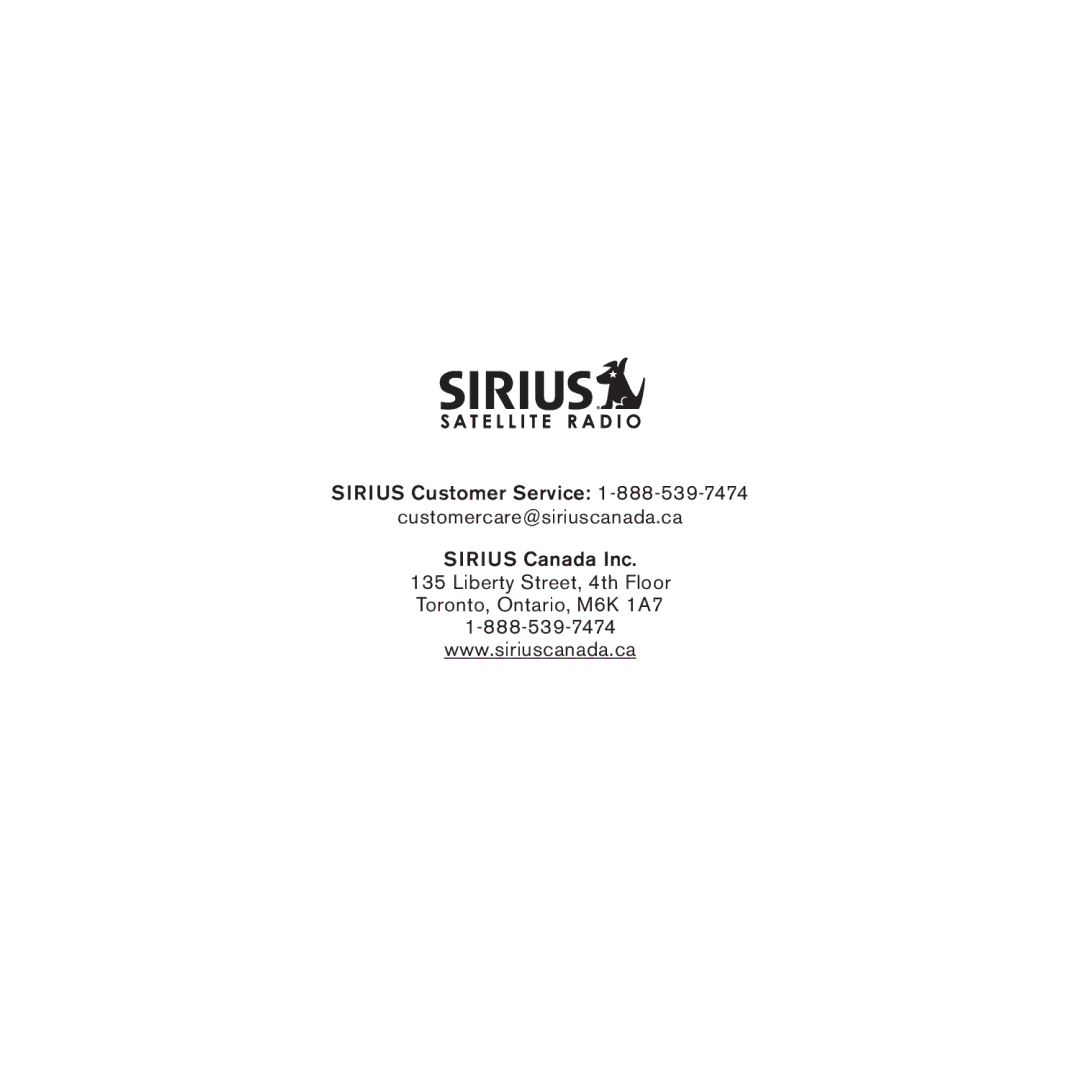 Sirius Satellite Radio 3 manual 