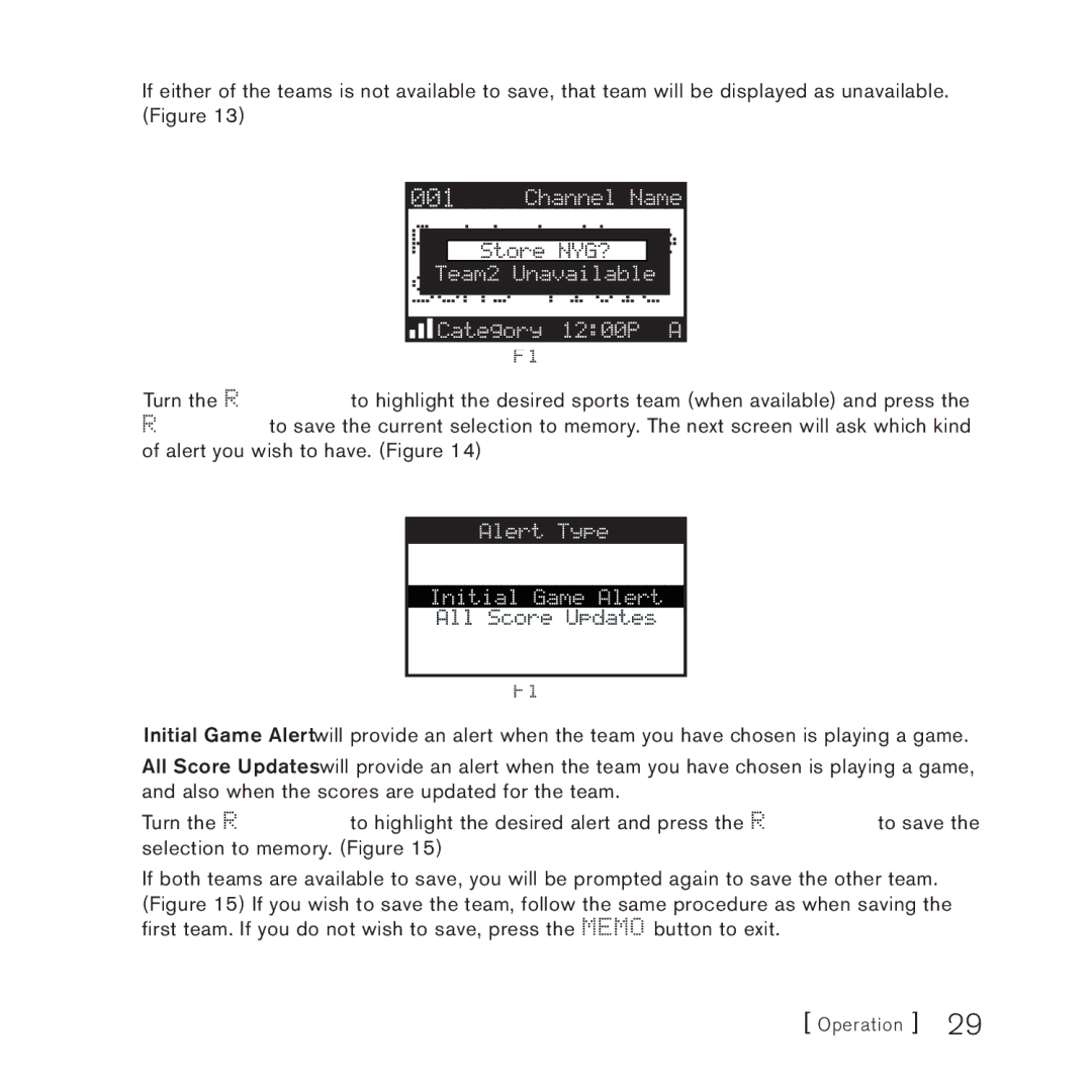 Sirius Satellite Radio 3 manual Operation 