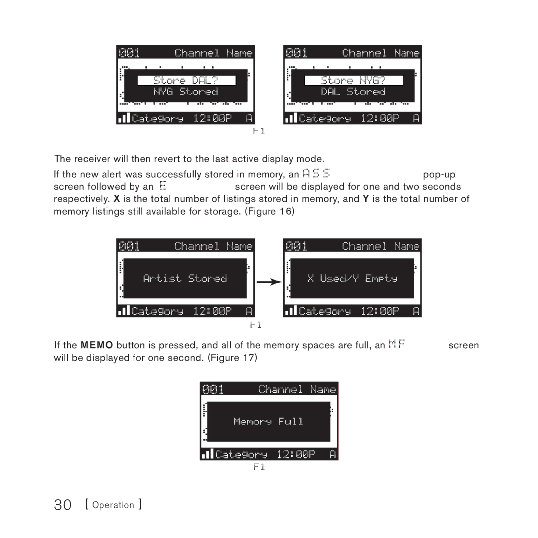 Sirius Satellite Radio 3 manual Operation 