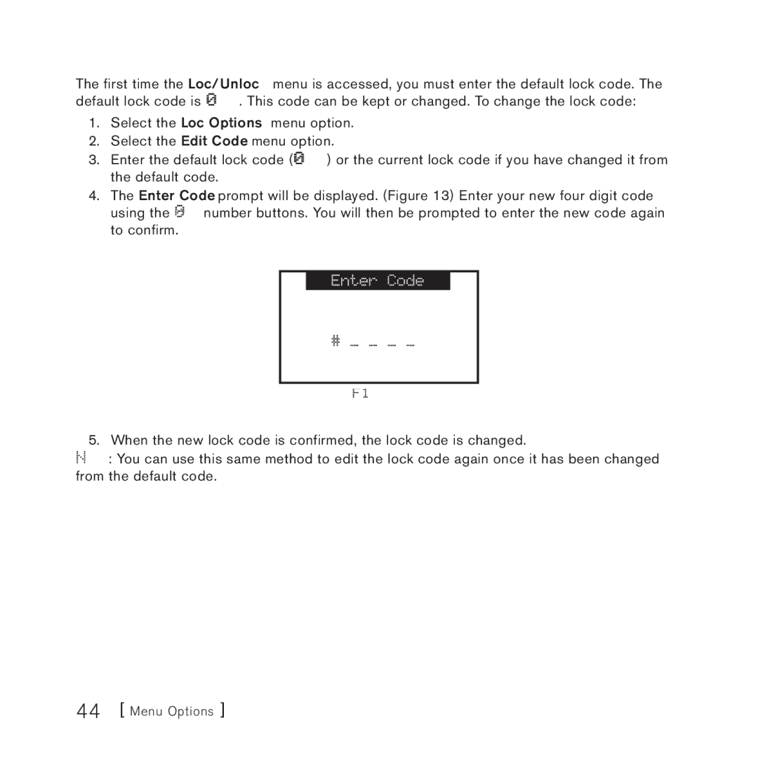 Sirius Satellite Radio 3 manual Changing the Lock/Unlock Code 