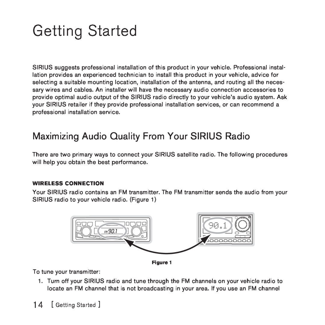 Sirius Satellite Radio 3 manual Getting Started, Maximizing Audio Quality From Your SIRIUS Radio, 90.1 