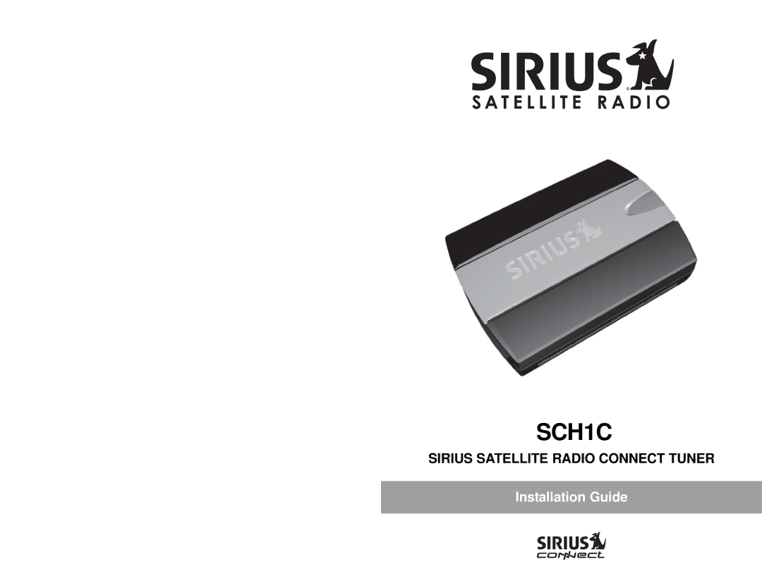 Sirius Satellite Radio 3SIR-ALP10T manual SCH1C 