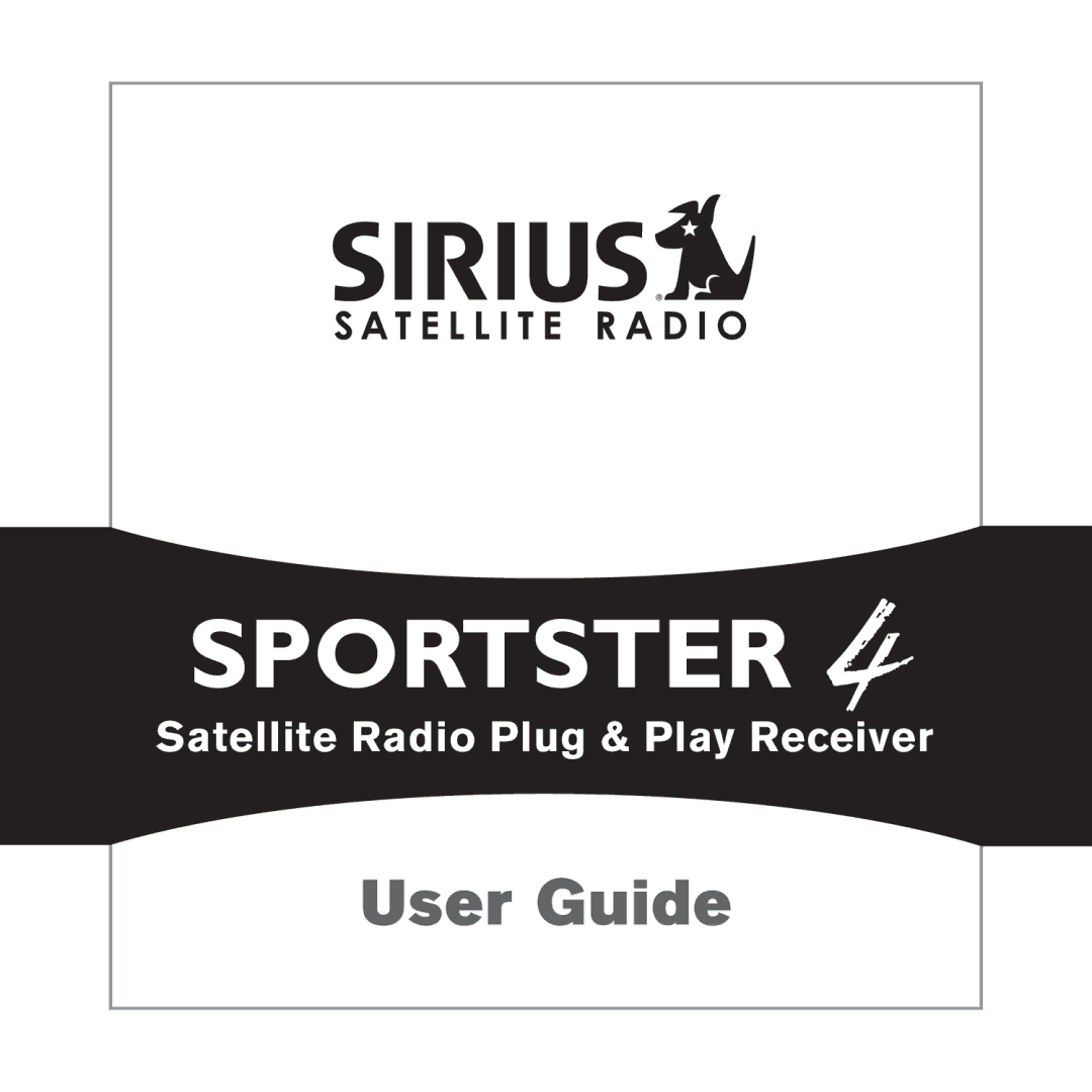 Sirius Satellite Radio 4 manual User Guide 