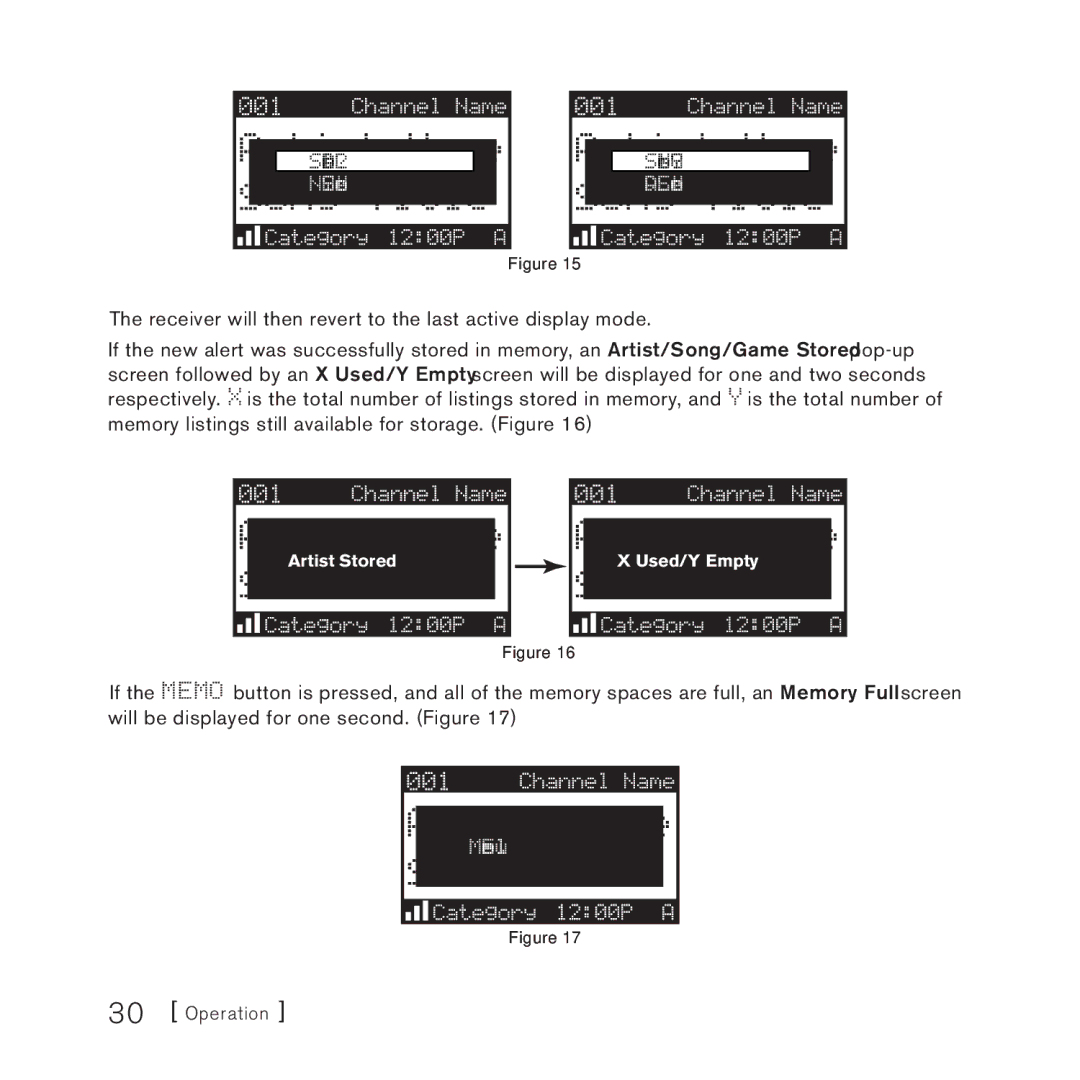 Sirius Satellite Radio 4 manual NYG Stored 