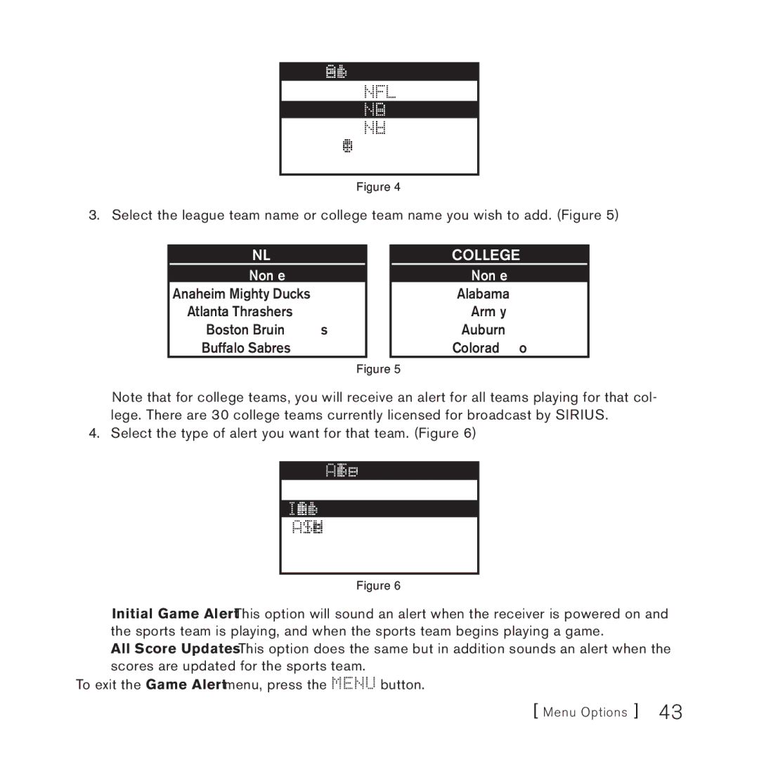 Sirius Satellite Radio 4 manual Nba 