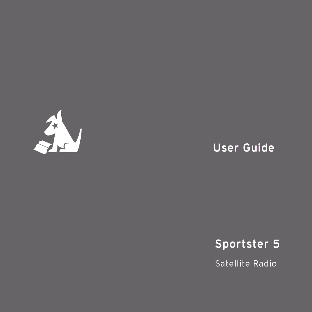 Sirius Satellite Radio 5 manual User Guide Sportster 