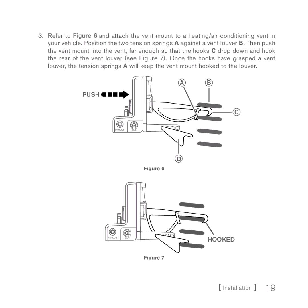 Sirius Satellite Radio 5 manual Push 