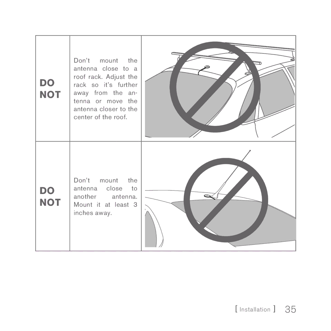 Sirius Satellite Radio 5 manual Don’t 