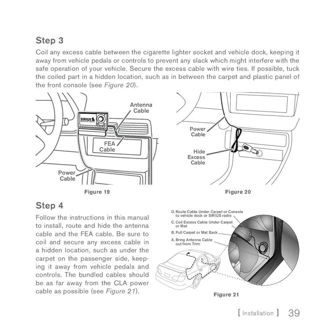 Sirius Satellite Radio 5 manual Fea 