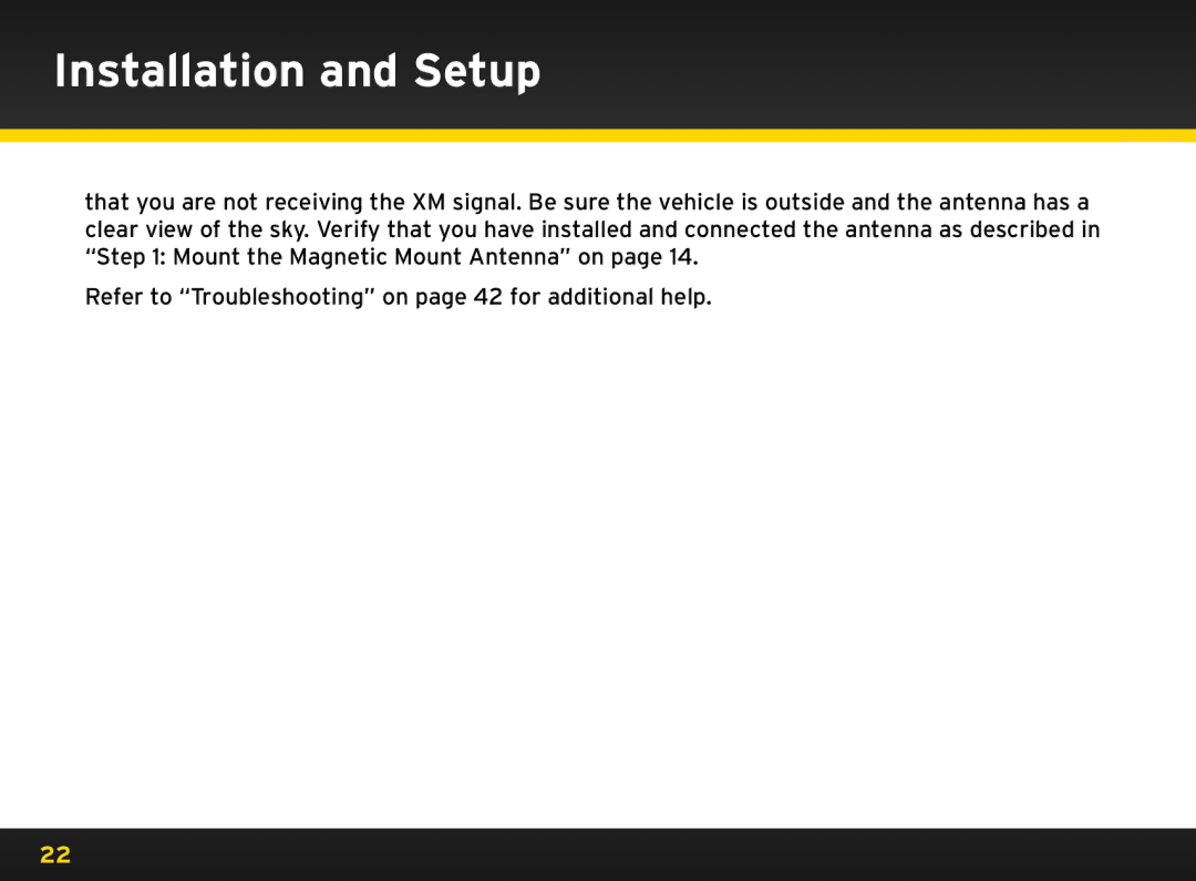 Sirius Satellite Radio 8840 manual Installation and Setup 