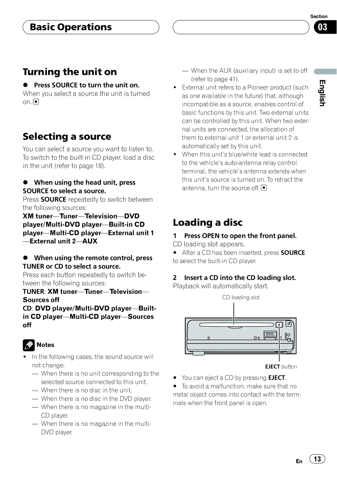 Sirius Satellite Radio DEH-P6700MP operation manual 