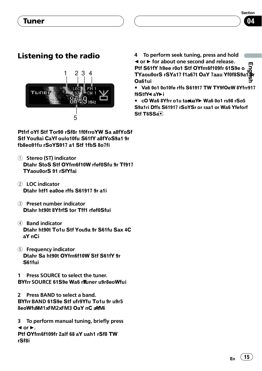 Sirius Satellite Radio DEH-P6700MP operation manual 