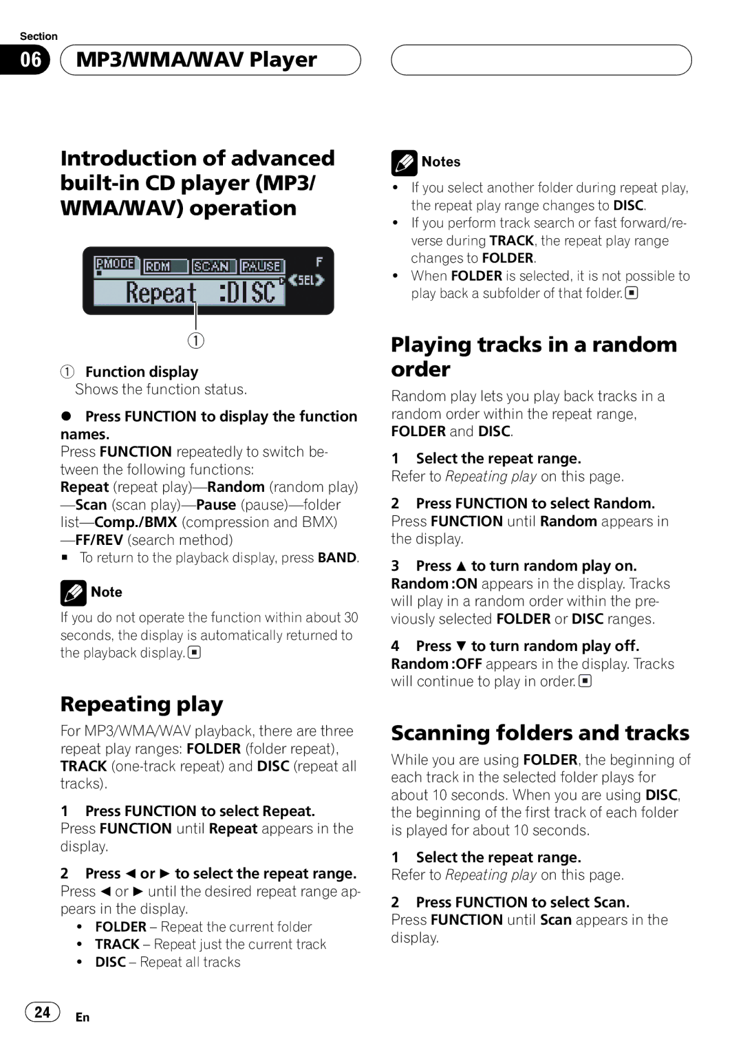 Sirius Satellite Radio DEH-P6700MP operation manual 