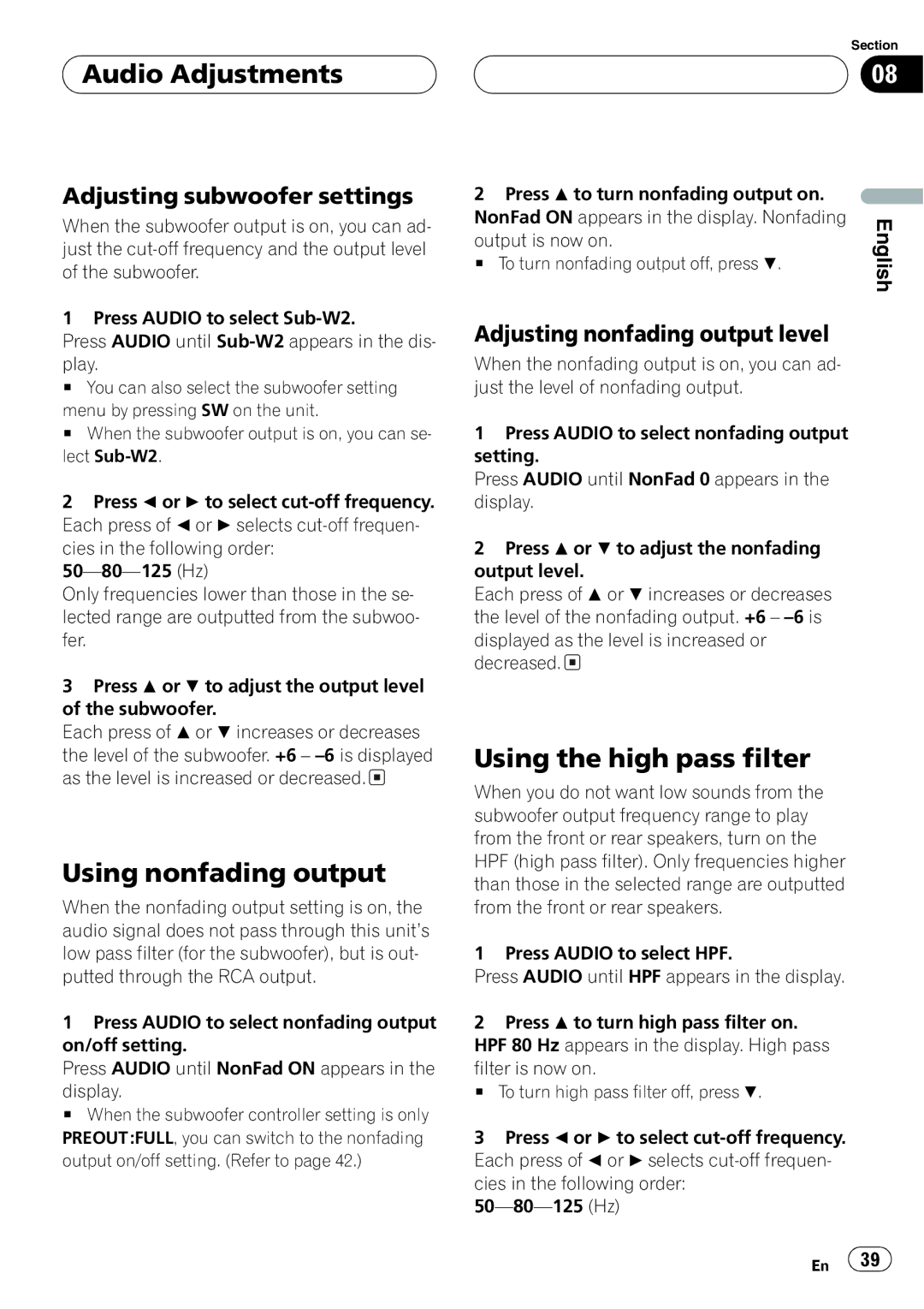 Sirius Satellite Radio DEH-P6700MP operation manual 