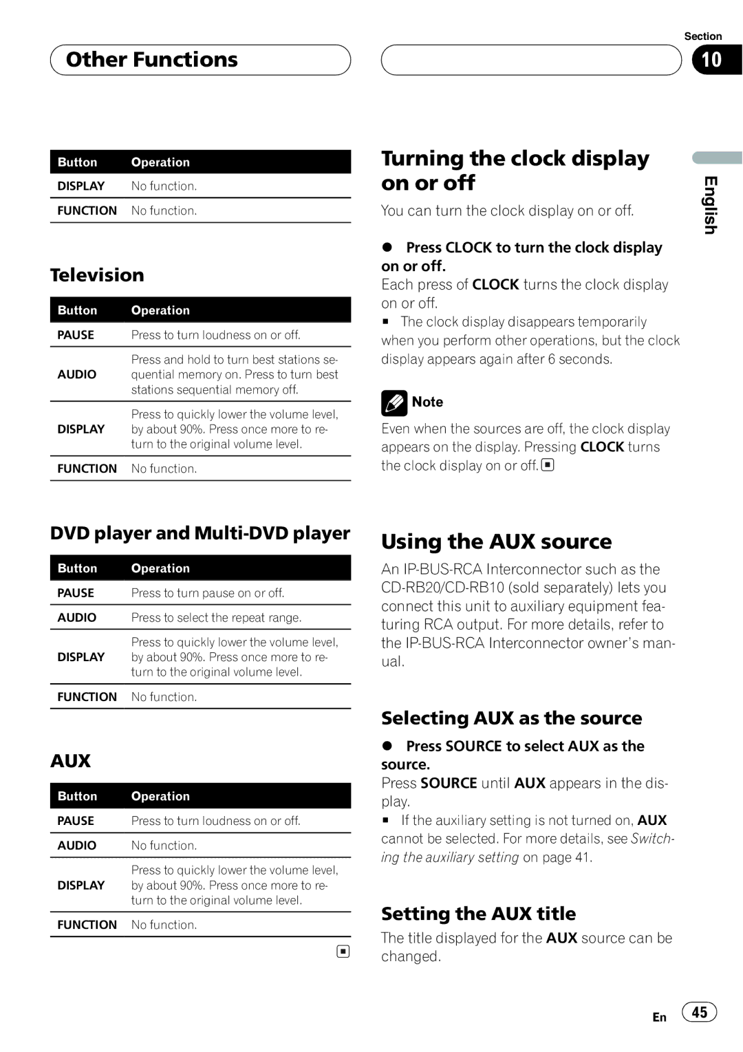 Sirius Satellite Radio DEH-P6700MP operation manual 