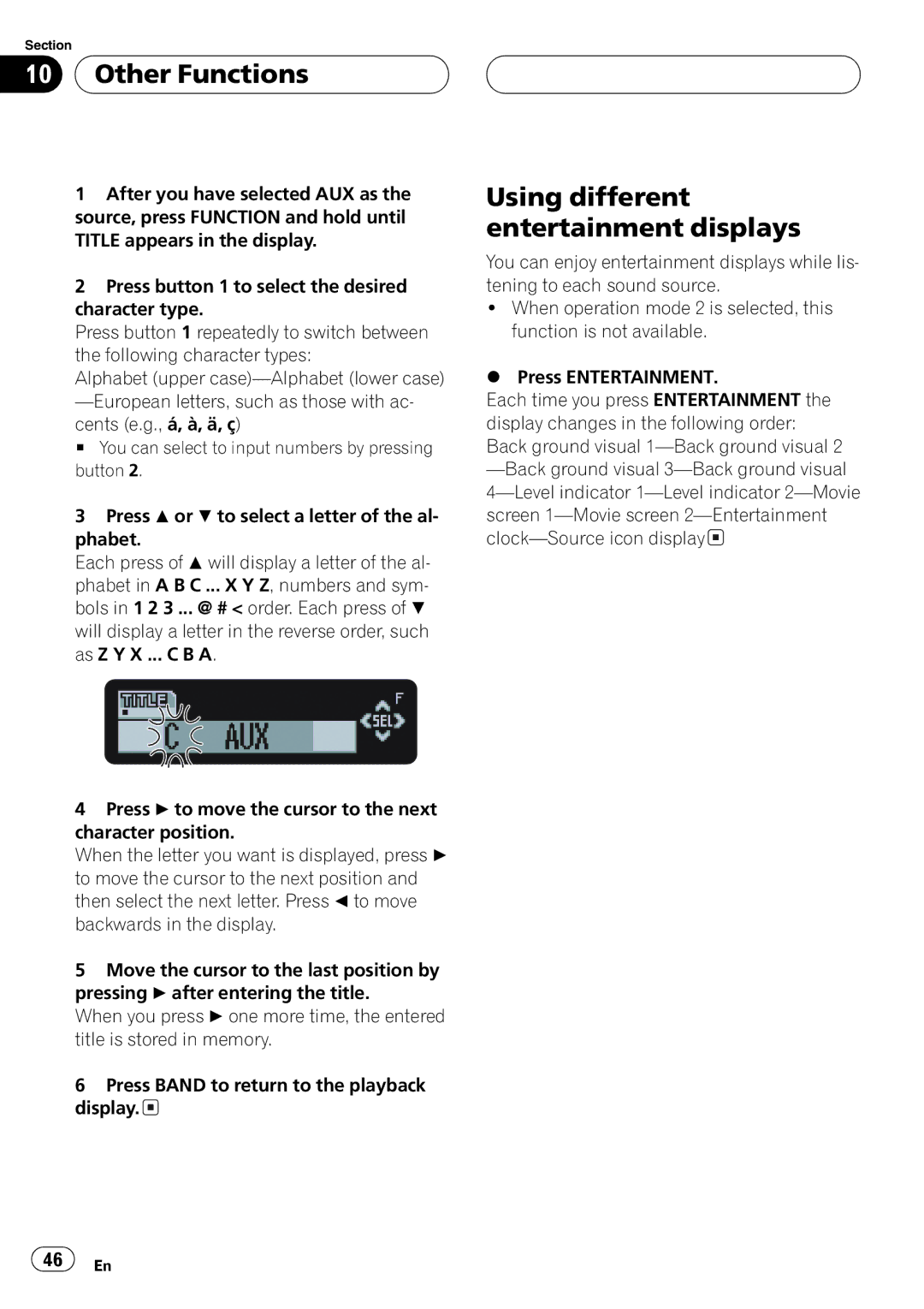 Sirius Satellite Radio DEH-P6700MP operation manual 