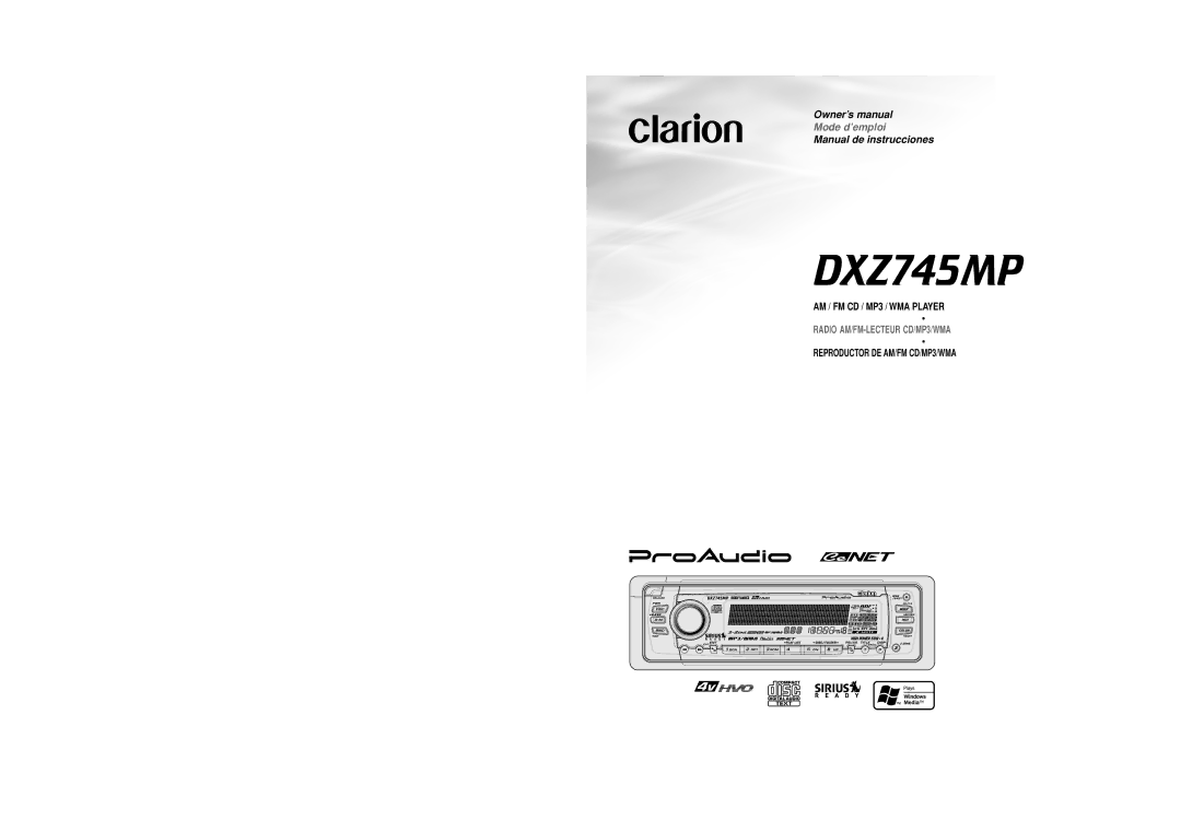 Sirius Satellite Radio DXZ745MP owner manual 