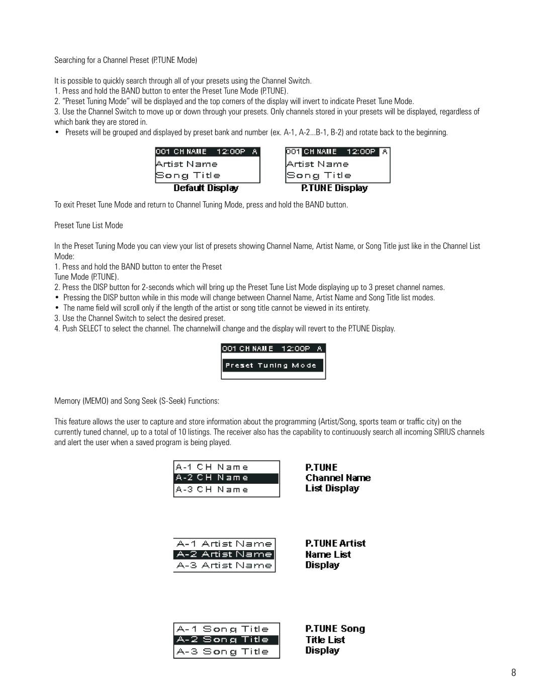 Sirius Satellite Radio EQ-SIRANT, EQ-SIRCBL, EQ-SIRRCV owner manual 