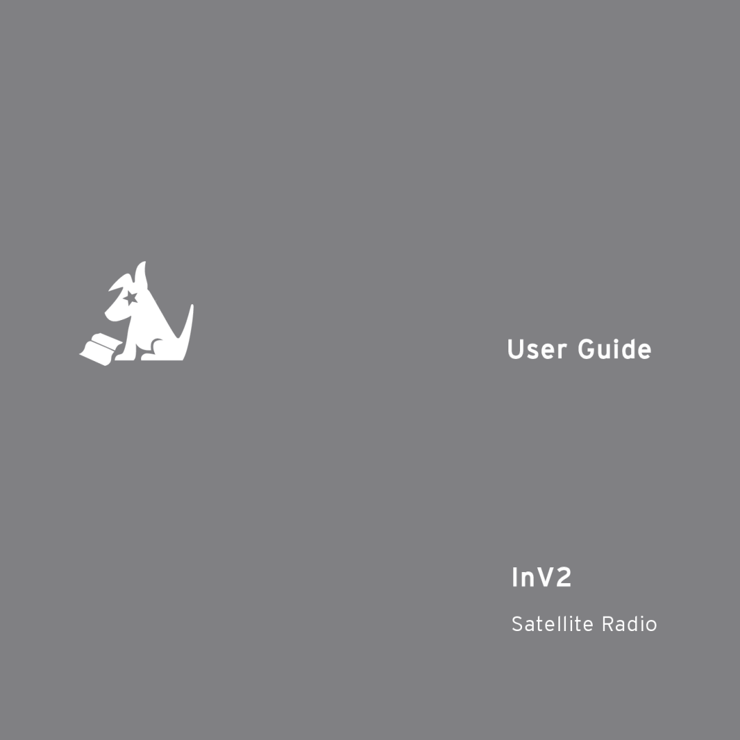 Sirius Satellite Radio INV2 manual User Guide, InV2, Satellite Radio 