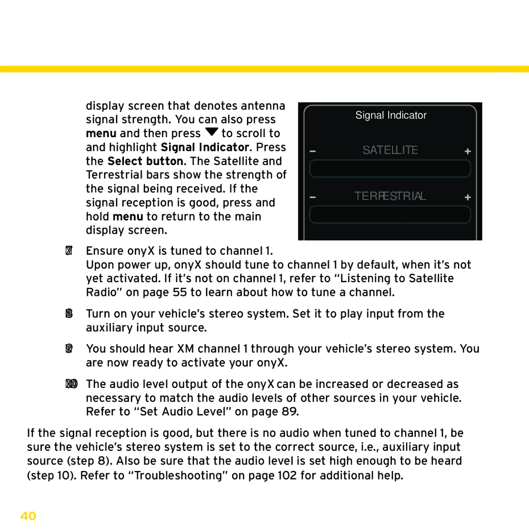 Sirius Satellite Radio ISP2000 manual Satellite Terrestrial 