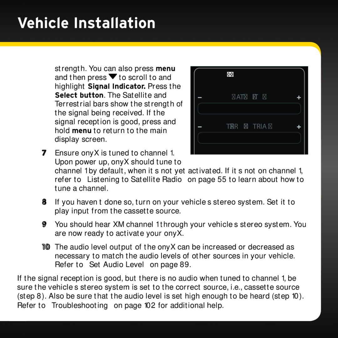 Sirius Satellite Radio ISP2000 manual Vehicle Installation 