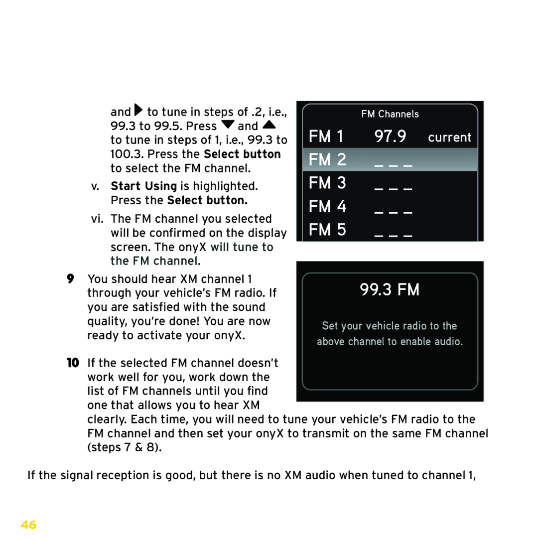 Sirius Satellite Radio ISP2000 manual 99.3 FM 