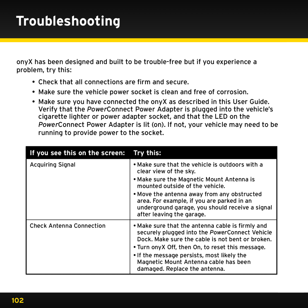 Sirius Satellite Radio ISP2000 manual Troubleshooting, If you see this on the screen: Try this 