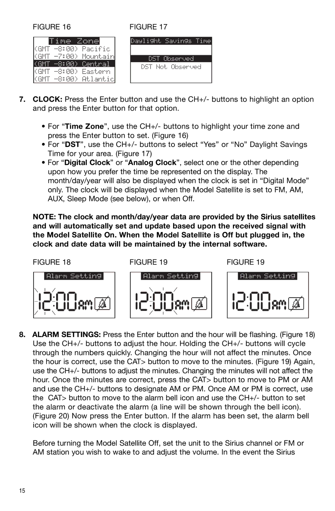 Sirius Satellite Radio Model Satellite owner manual 