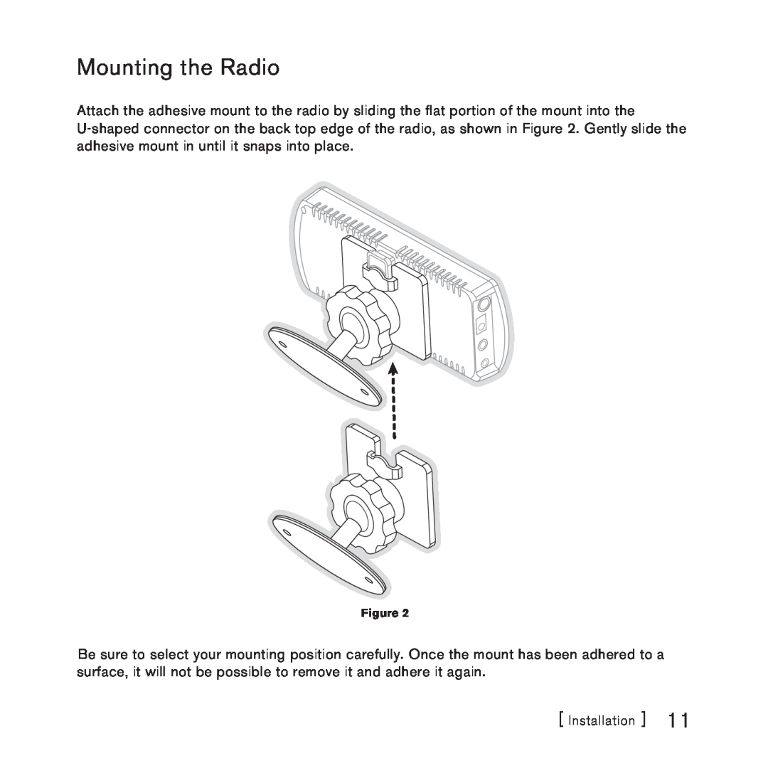 Sirius Satellite Radio Plug-n-Play manual Mounting the Radio, Installation 