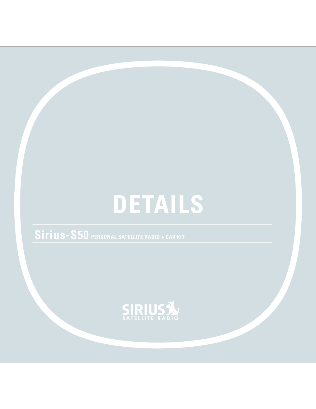 Sirius Satellite Radio S50 user manual Details 