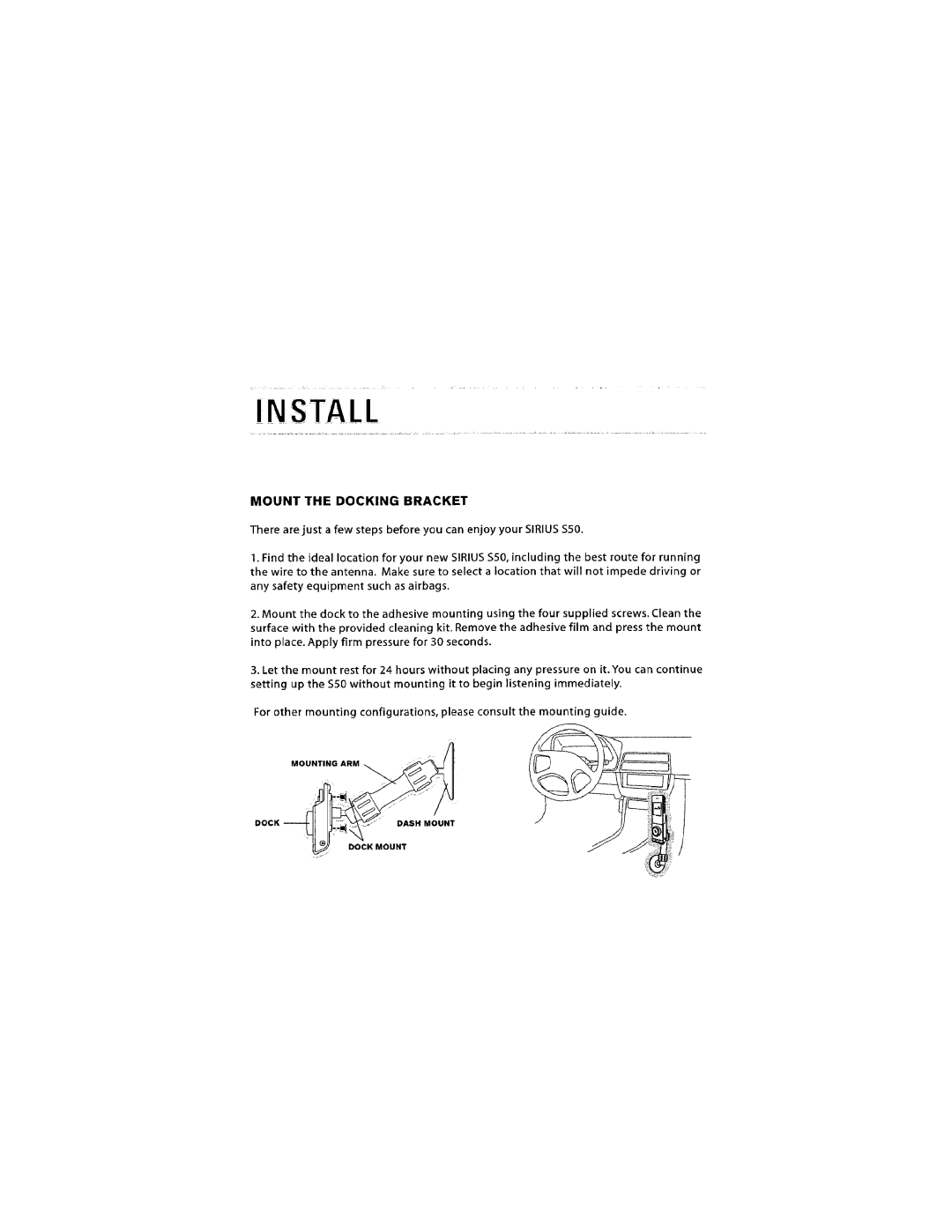 Sirius Satellite Radio S50 user manual 