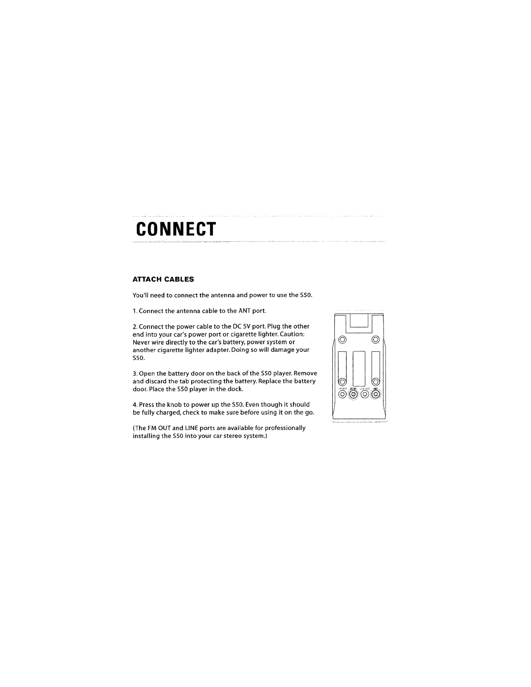 Sirius Satellite Radio S50 user manual 