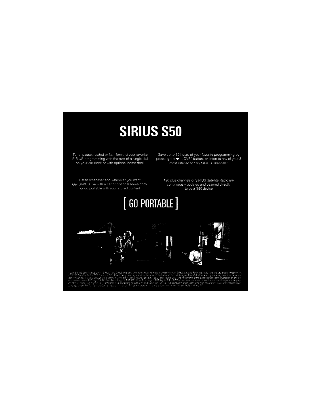 Sirius Satellite Radio S50 user manual 