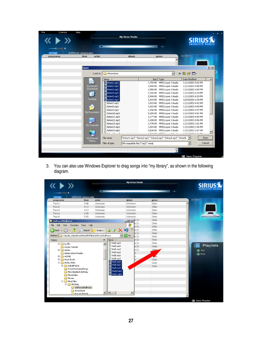 Sirius Satellite Radio S50 user manual 