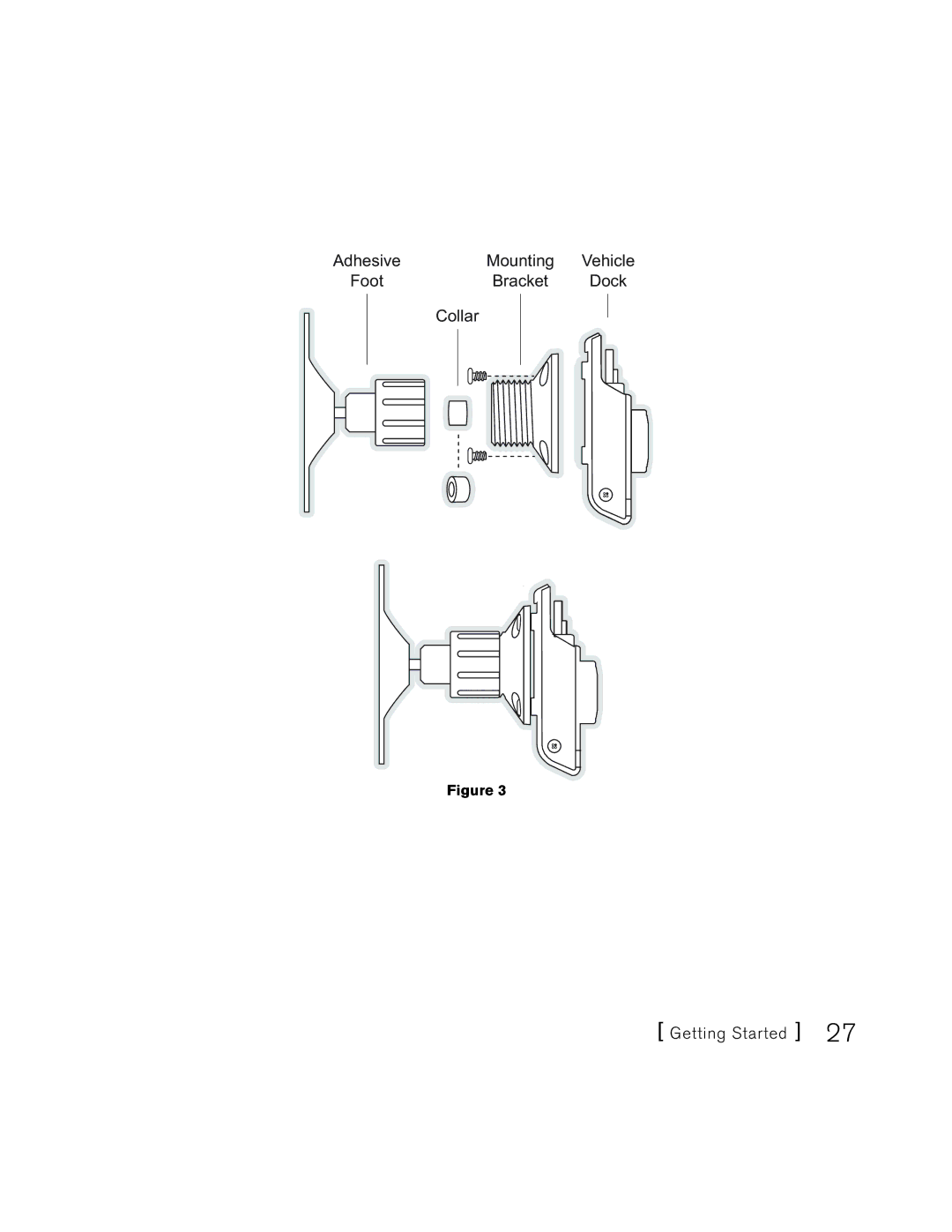 Sirius Satellite Radio S50 user manual Adhesive Mounting 