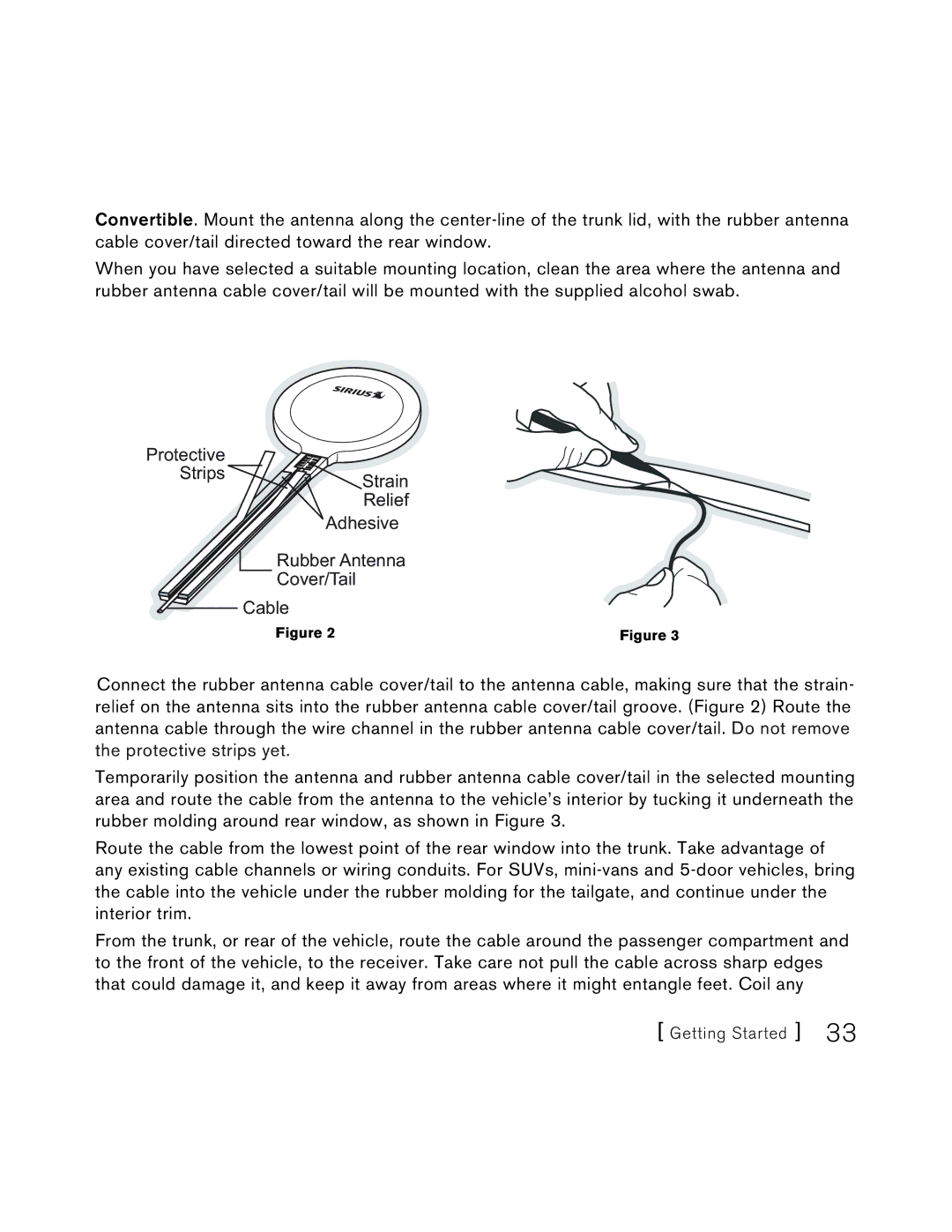 Sirius Satellite Radio S50 user manual Getting Started 