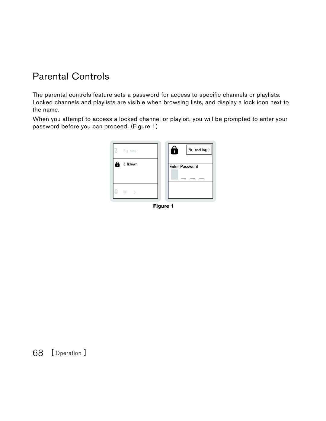 Sirius Satellite Radio S50 user manual Parental Controls 