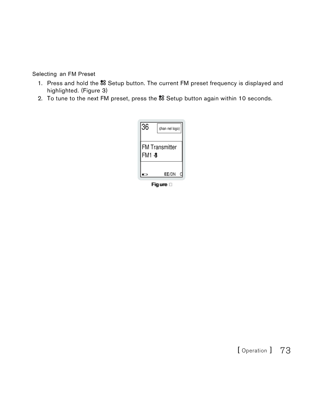 Sirius Satellite Radio S50 user manual Selecting an FM Preset 