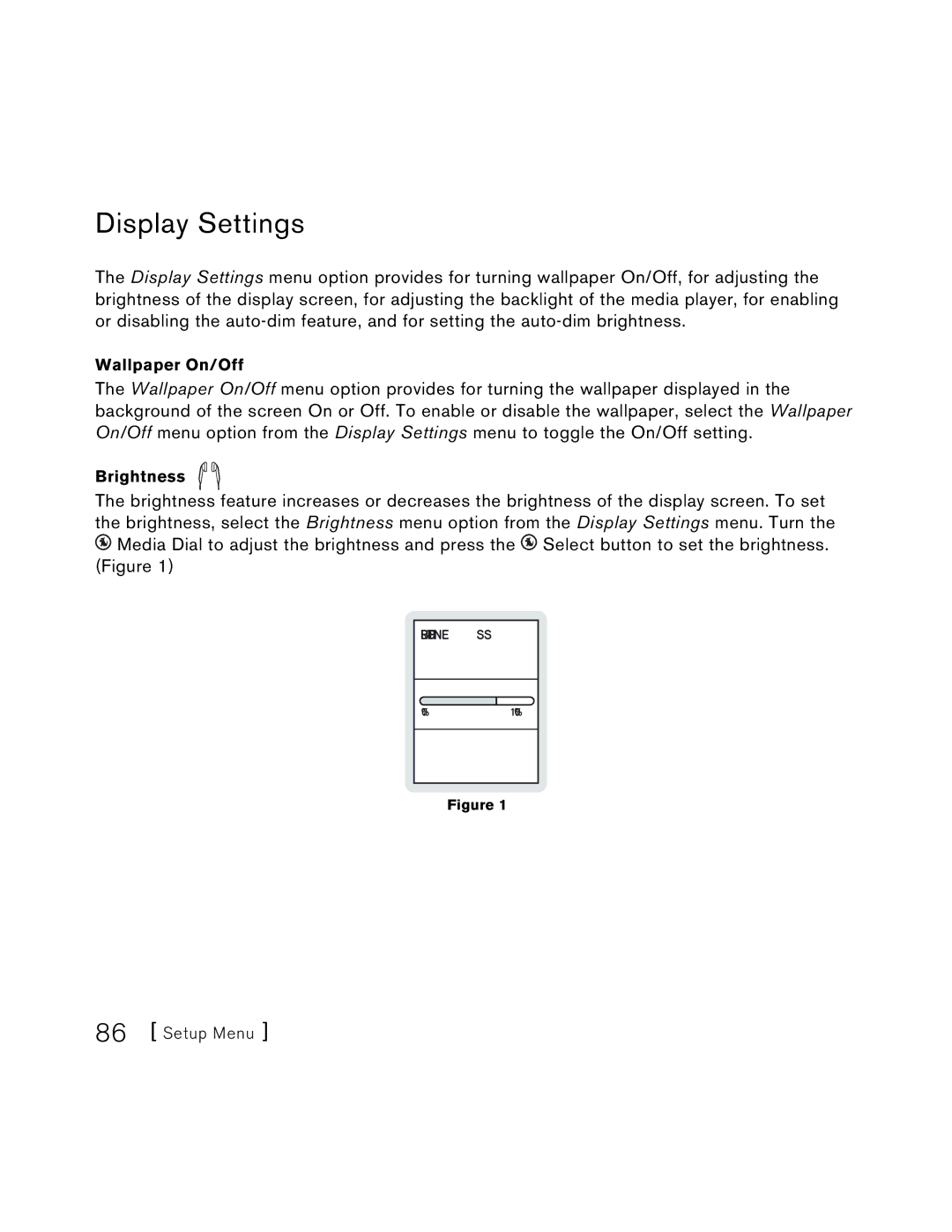 Sirius Satellite Radio S50 user manual Display Settings 