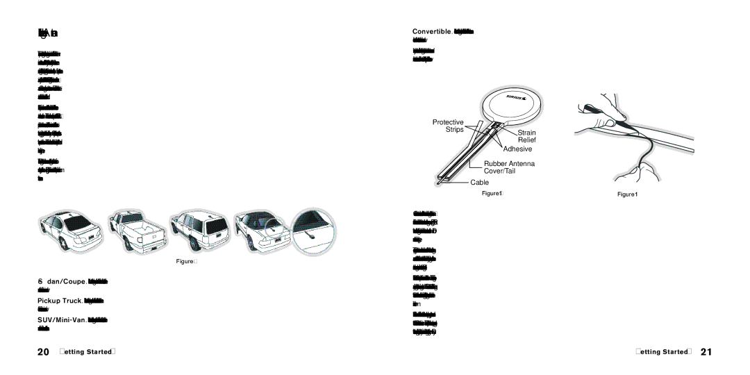 Sirius Satellite Radio S50 manual Installing the Antenna 