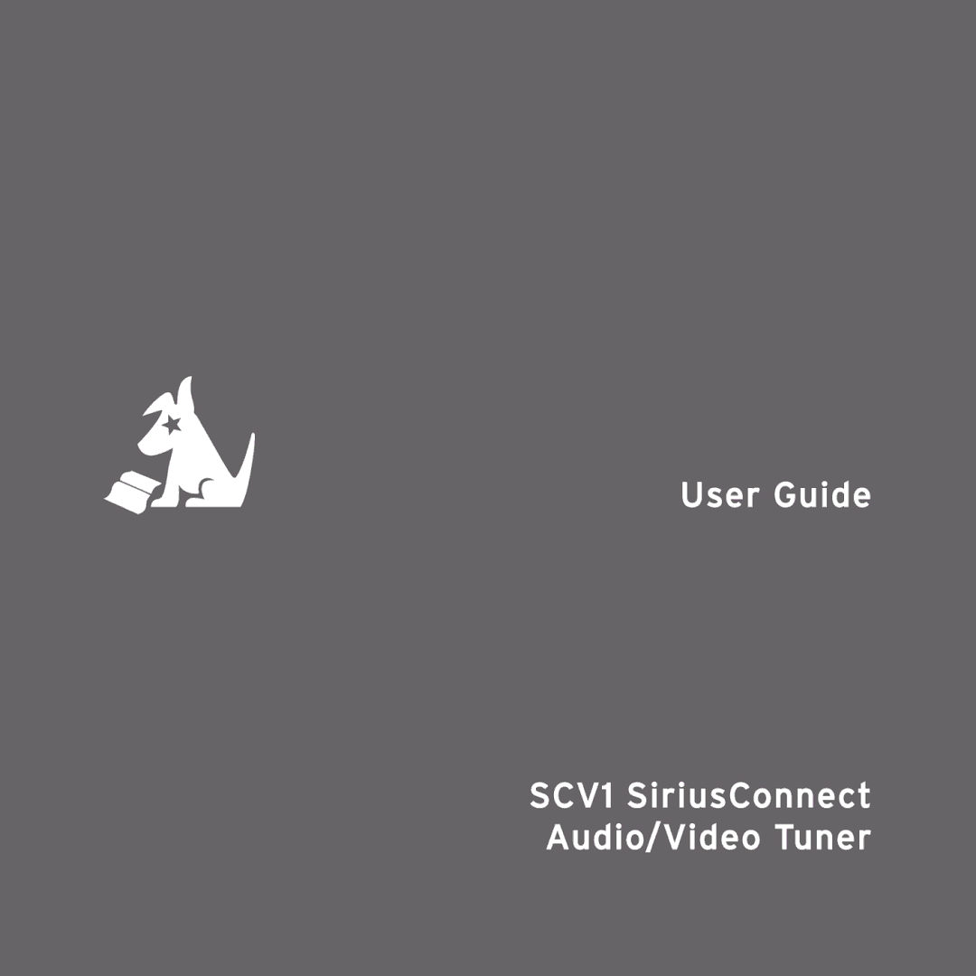 Sirius Satellite Radio SBTV091807a manual 