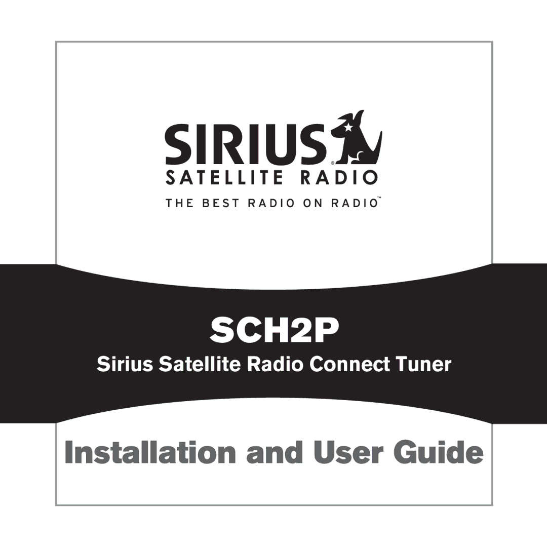 Sirius Satellite Radio SCH2P manual 