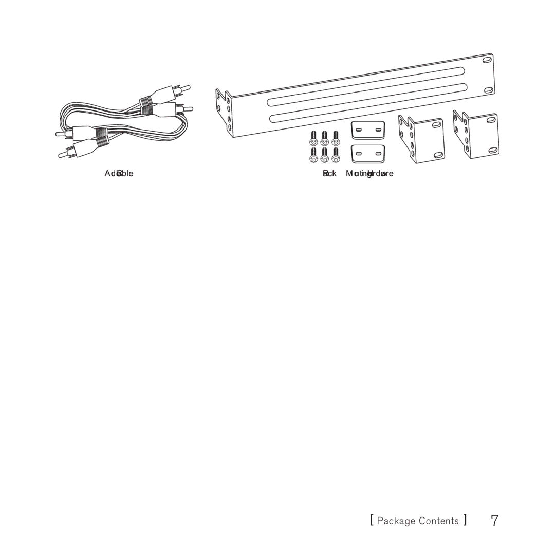 Sirius Satellite Radio SCH2P manual Audio Cable Rack Mounting Hardware 