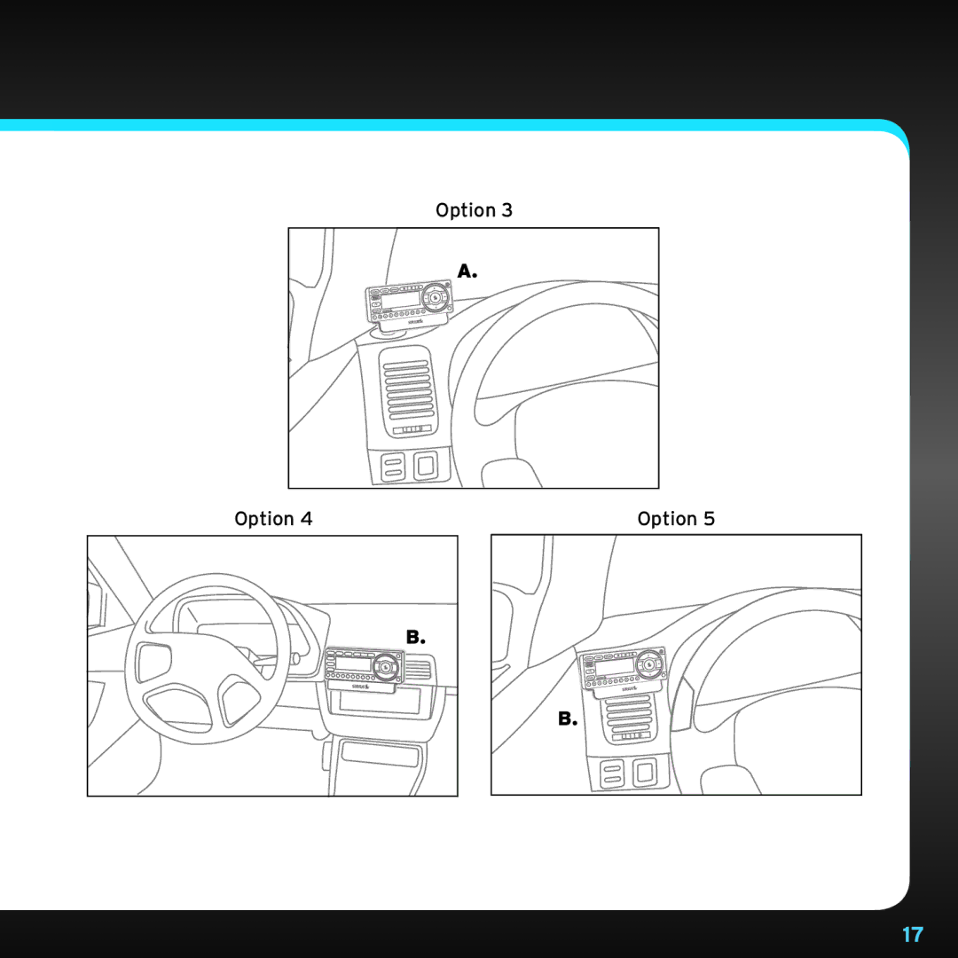 Sirius Satellite Radio SDST5V1 manual Option 