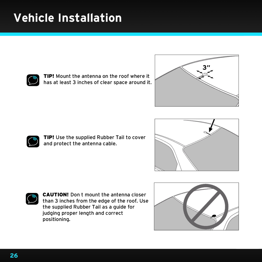 Sirius Satellite Radio SDST5V1 manual Vehicle Installation 