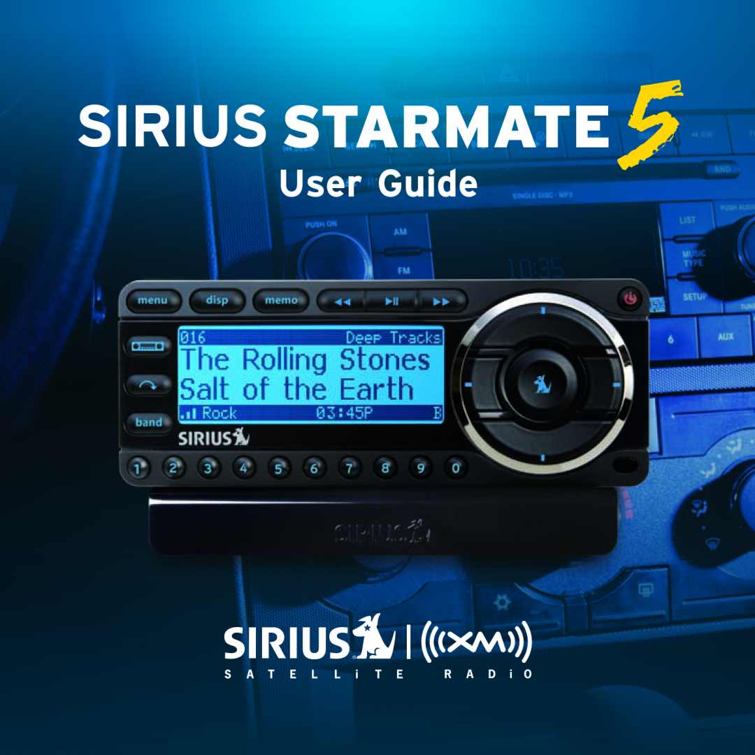 Sirius Satellite Radio SDST5V1 manual 